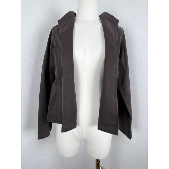 EILEEN FISHER JACKET Revers Collar in Muted Brown Plum (Womens: Petite Small) - Picture 5 of 11